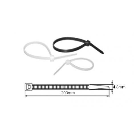 Opaska zaciskowa trytytka Czarna 4.8mm x 200mm, 1szt